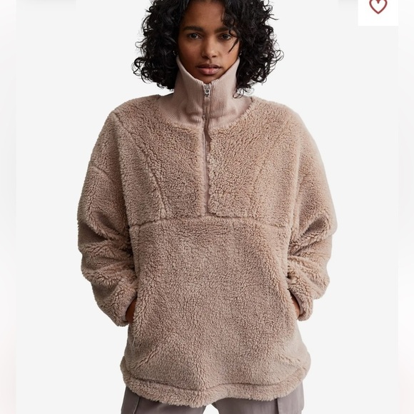 Varley Stratton Sherpa Quarter Zip Pullover Size M - Picture 1 of 13